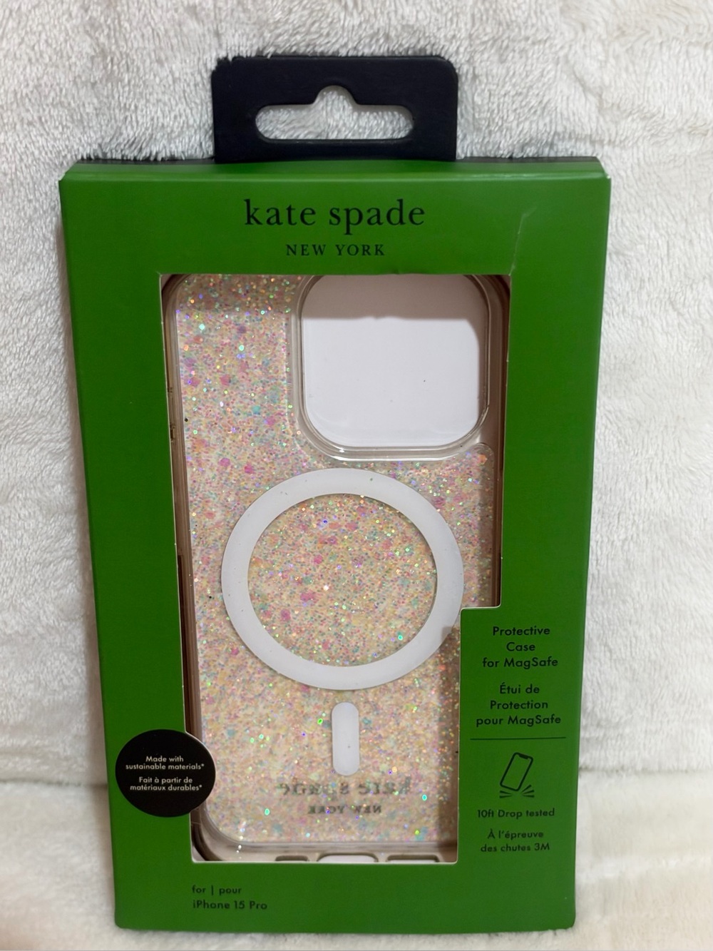 kate spade Sparkle MagSafe iPhone Case - Pink, Cream